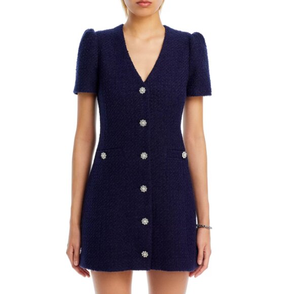 $128 AQUA Tweed Dress -100% Bloomingdales  Exclusive - Picture 6 of 9